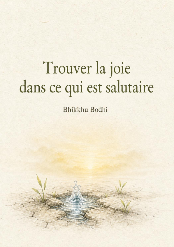 livre "trouver la joie dans ce qui est salutaire" de Bhikkhu Bodhi - couverture